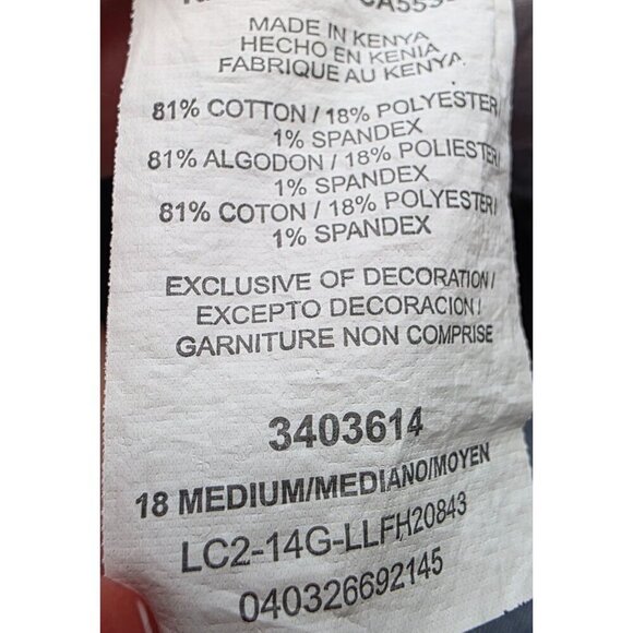 Lee Classic Fit At The Waist Straight Jean Women's Size 18 Medium Blue High Rise - Picture 10 of 11